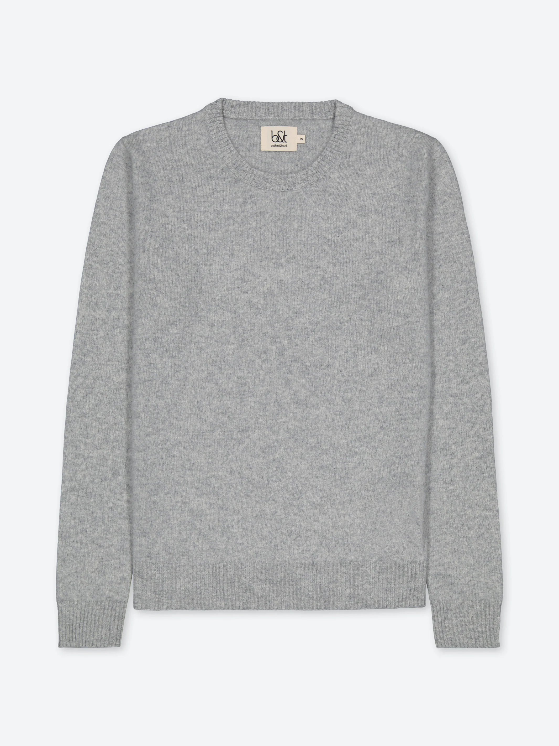Adult Cashmere Sweater Grey Striped Floral Plaid
