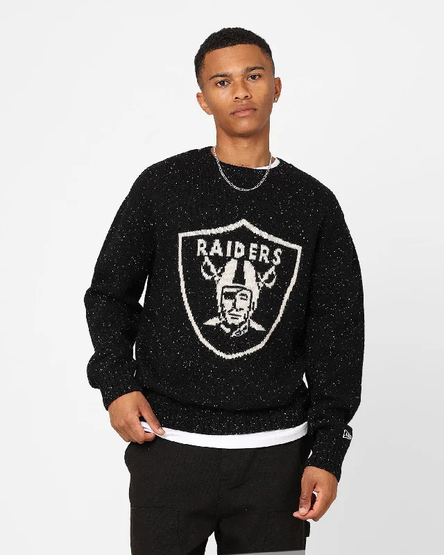 New Era Oakland Raiders Oversized Knit Sweater Black Sweater Knitwear Pullover