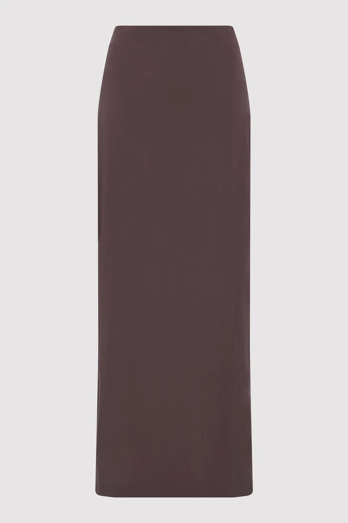 MINIMAL COLUMN SKIRT - CHOCOLATE PLUM denim skirt classic