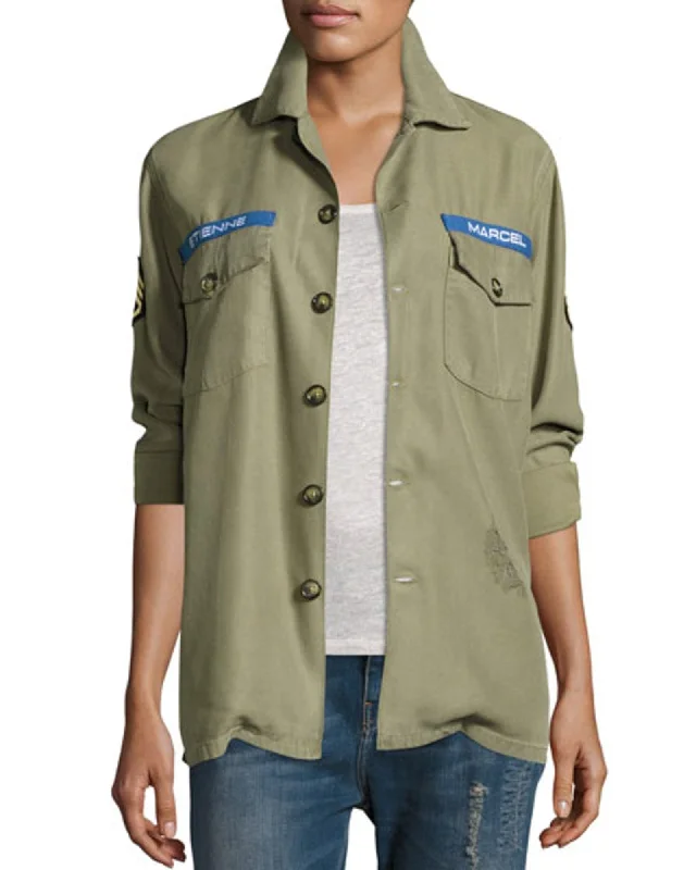 "Logo Military Army Jacket" Elasticated Jacket Padded Jacket Insulated Jacket