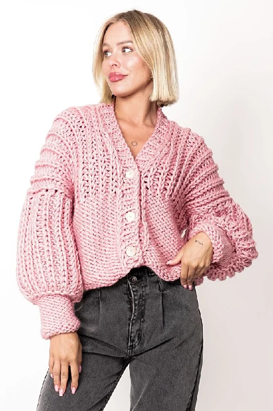 Ava Handmade Sweater Pink Modern Contemporary Chic