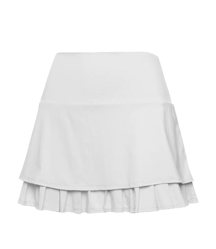 196042-100 | TIER PLEAT SKIRT-14" | WHITE vintage skirt charm