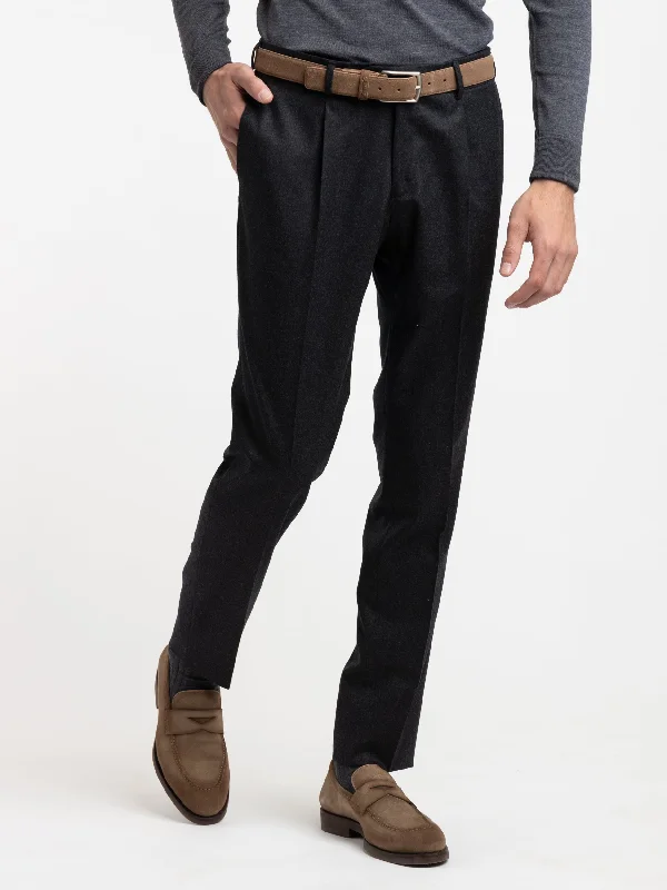 Black Wool Dress Pants Cozy Knit Pants