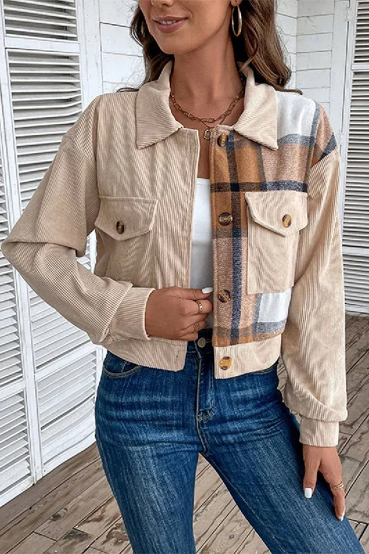 COLOR BLOCKING LONG SLEEVED LAPEL JACKET_CWOJA0767 Quilted Jacket Puffer Jacket Insulated Jacket COLOR BLOCKING LONG SLEEVED LAPEL JACKET_CWOJA0767 Quilted Jacket Puffer Jacket Insulated Jacket