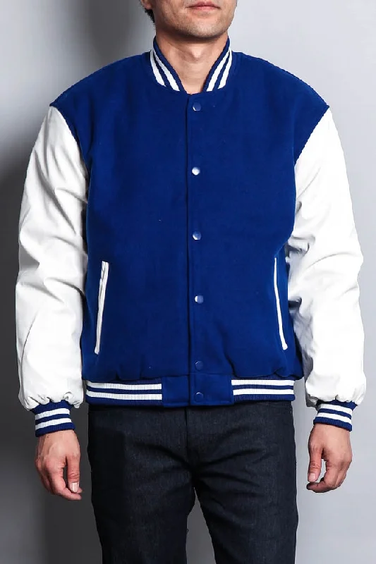 Men's Essential Letterman Varsity Jacket Embroidered Jacket Appliqued Jacket Beaded Jacket Men's Essential Letterman Varsity Jacket Embroidered Jacket Appliqued Jacket Beaded Jacket