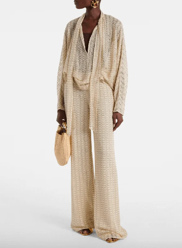 Lamé wide-leg pants Chic Capri Pants
