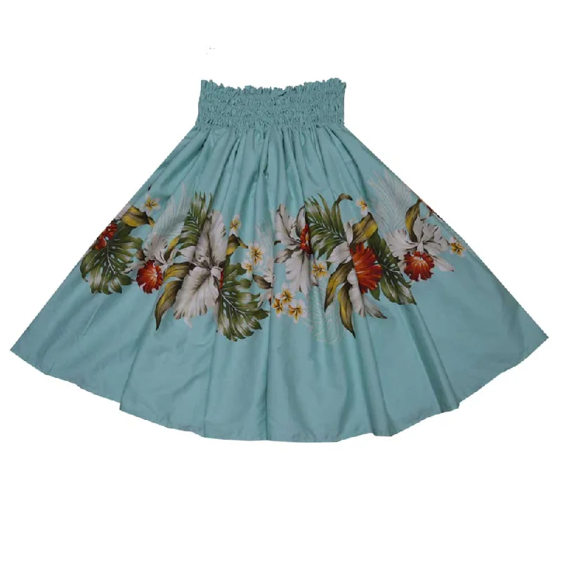 Hilo Orchid Green Hula Skirt Made in Hawaii lace skirt delicate