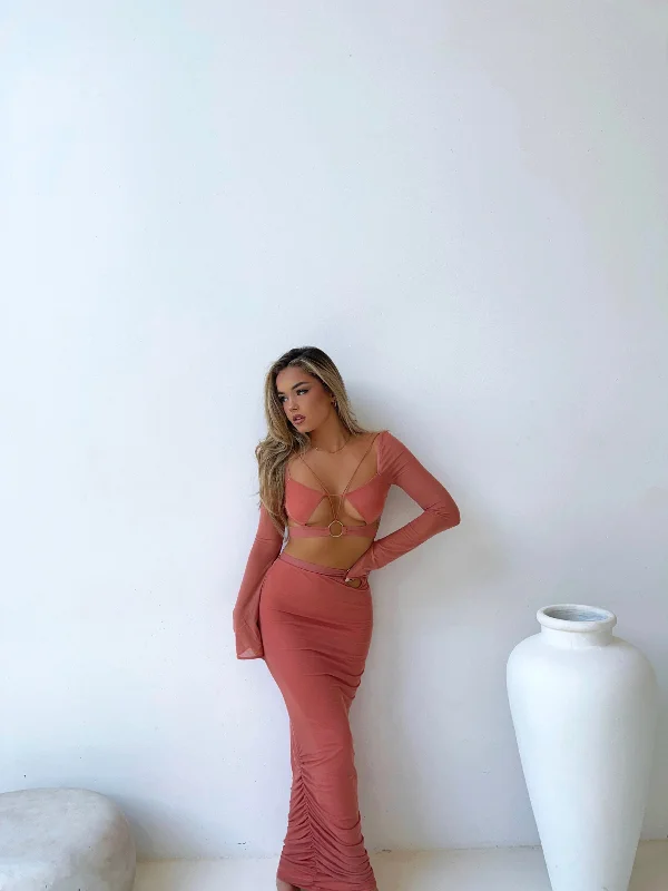 SELENE MAXI SKIRT PINK - OUTCAST EXCLUSIVES summer skirt style
