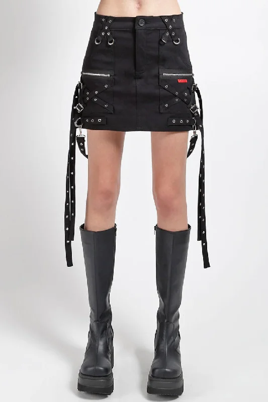 Tripp NYC Super Strap Skirt [Black] wool skirt sturdy