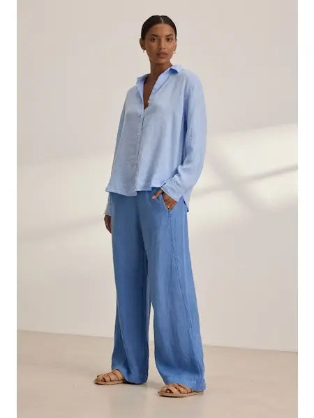 Velvet with Cleo Wade - Stephanie Pant in Chambray Comfy Athletic Pants