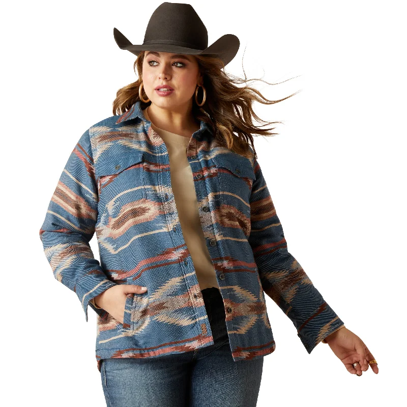 Chimayo Shirt Jacket Boat Neck Shawl Collar Notched Collar