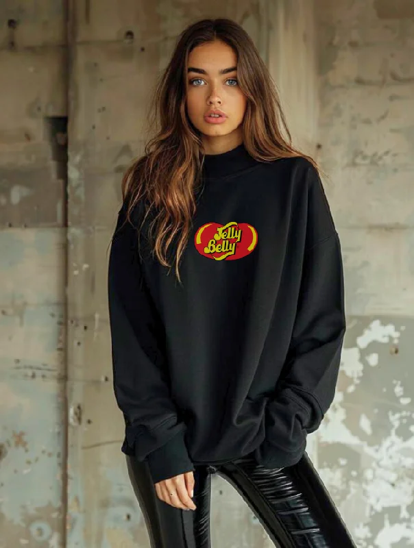 JELLY BELLY SWEATER - BLACK Nylon Fabric Polyester Fabric Spandex Fabric