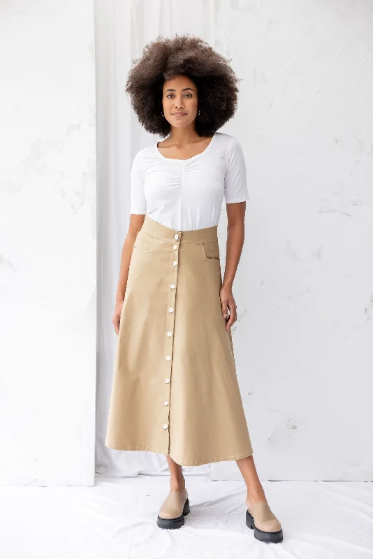 Cruise Skirt | Tan lace skirt intricate