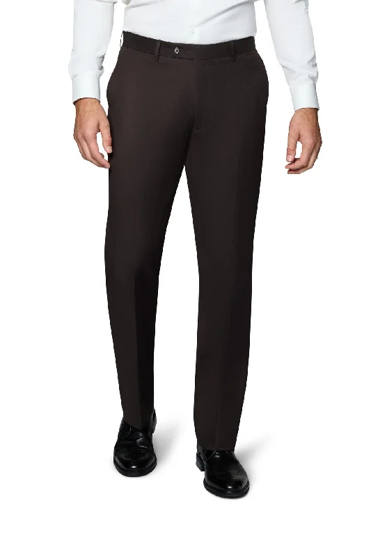 Bergamo Orange Solid Slim Fit Pants - Brown Casual Skinny Fit Pants