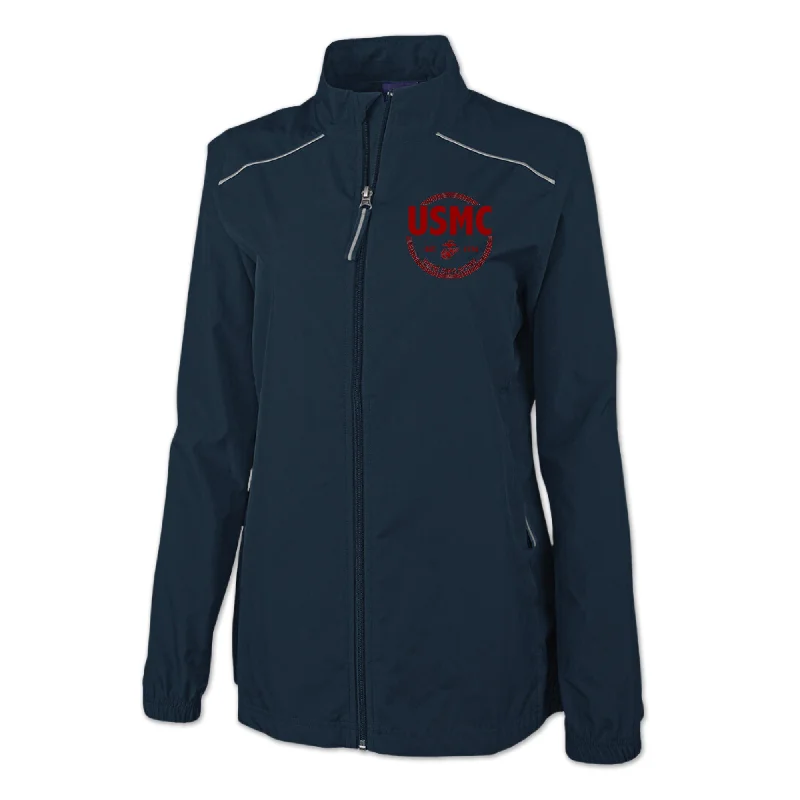 Marines Ladies Retired Pack-N-No Reflective Jacket Front Pockets Side Pockets Patch Pockets Marines Ladies Retired Pack-N-No Reflective Jacket Front Pockets Side Pockets Patch Pockets