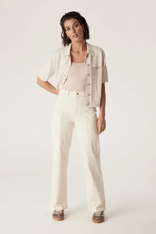 Cable - Carter Pant - Ecru Elegant Trouser Pants