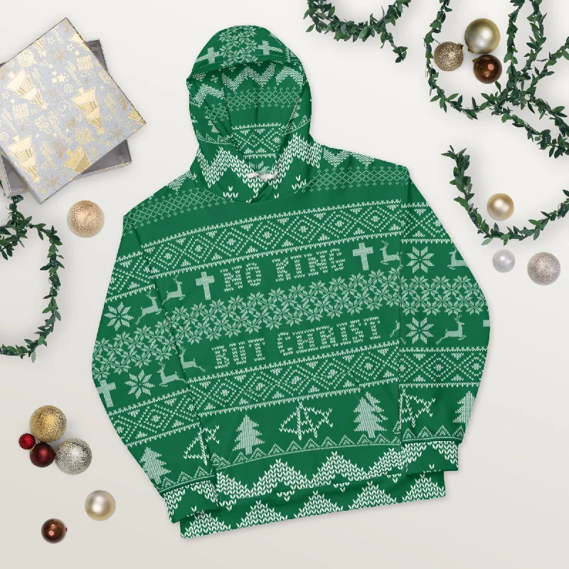 AnarchoChristian No King but Christ Unisex Ugly Christmas Sweater Hoodie Jersey Fabric Tulle Fabric Batik Fabric AnarchoChristian No King but Christ Unisex Ugly Christmas Sweater Hoodie Jersey Fabric Tulle Fabric Batik Fabric