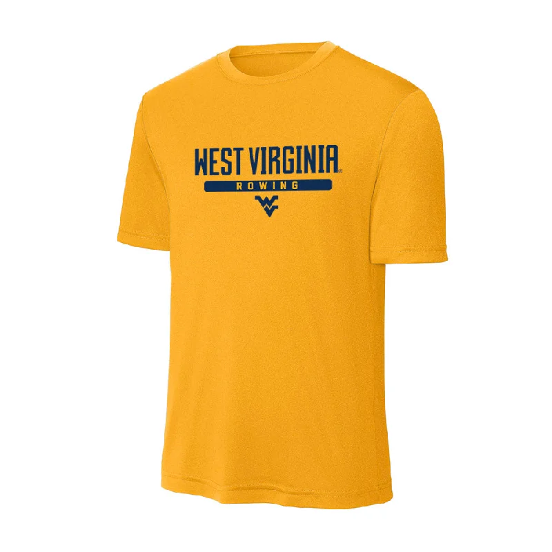West Virginia - NCAA Women's Rowing : Samantha Perro - Activewear T-Shirt-- Welt Pockets Slit Pockets West Virginia - NCAA Women's Rowing : Samantha Perro - Activewear T-Shirt-- Welt Pockets Slit Pockets