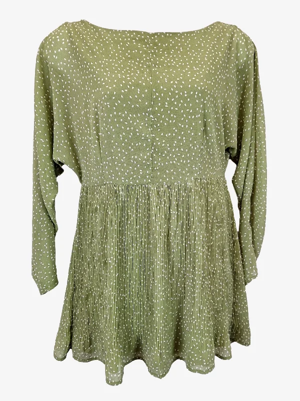 Atmos & Here Khaki Speckle Plisse Mini Dress Size 14 Fashionable Button-Front Mini Dress Atmos & Here Khaki Speckle Plisse Mini Dress Size 14 Fashionable Button-Front Mini Dress