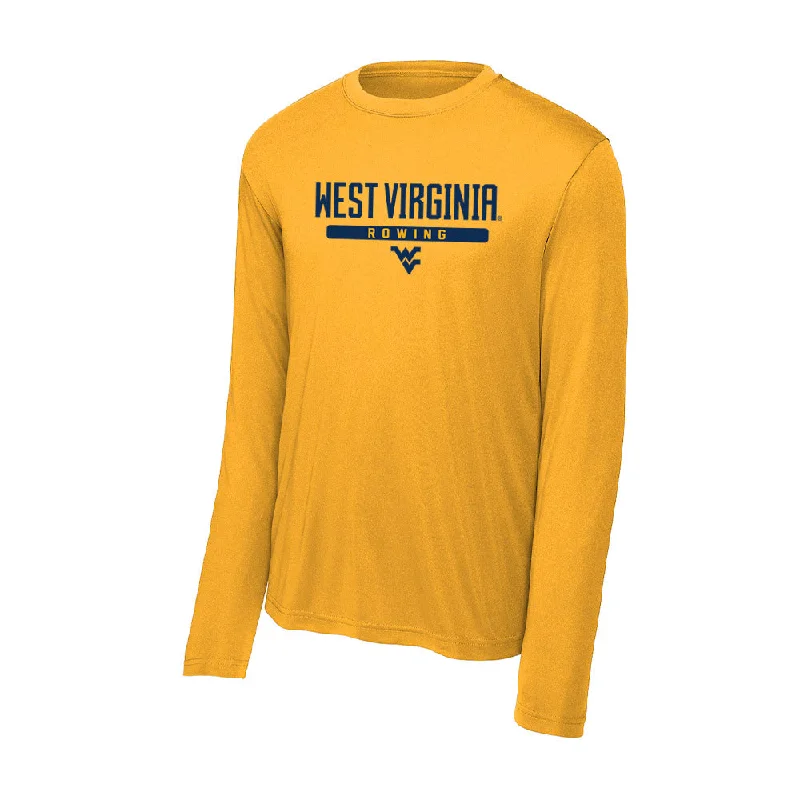 West Virginia - NCAA Women's Rowing : Grace Fay - Activewear Long Sleeve T-Shirt-- Houndstooth Herringbone Solid West Virginia - NCAA Women's Rowing : Grace Fay - Activewear Long Sleeve T-Shirt-- Houndstooth Herringbone Solid
