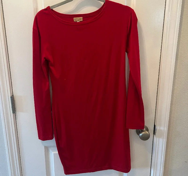 Piko Long Sleeve Mini Dress Women’s Size Medium Burgundy Elegant Sequin Mini Dress