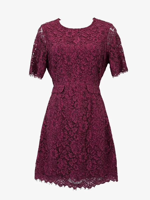 Alannah Hill Aubergine Lace Tailored Cocktail Mini Dress Size 8 Classic White Mini Dress Alannah Hill Aubergine Lace Tailored Cocktail Mini Dress Size 8 Classic White Mini Dress