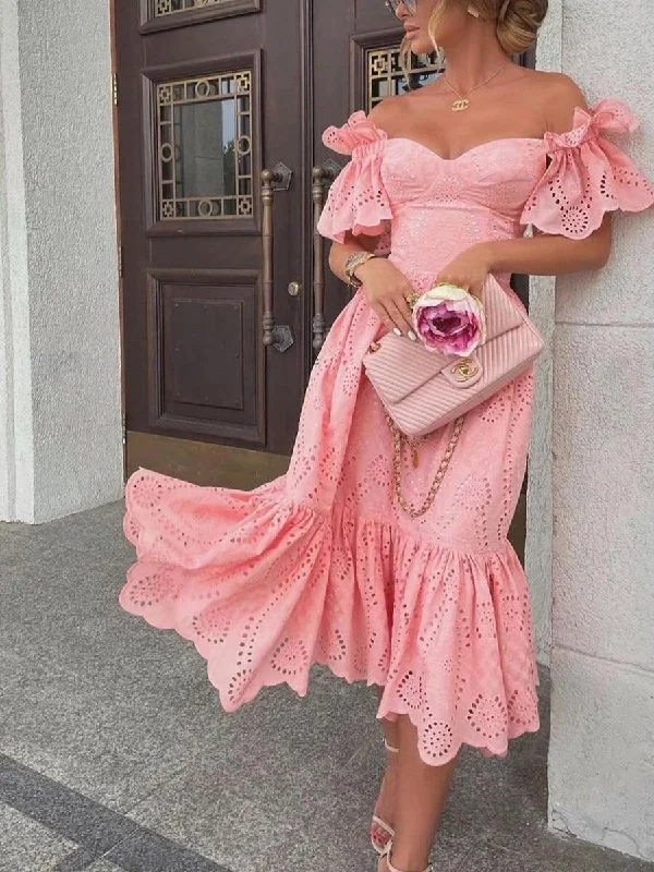 Srping fashion off shoulder off shoulder lace dress women's dress Hip Wrap Ruffle Dress Fall party dress Peplum Ruffle Cocktail Srping fashion off shoulder off shoulder lace dress women's dress Hip Wrap Ruffle Dress Fall party dress Peplum Ruffle Cocktail