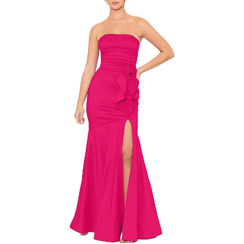 Juniors Womens Full Length Strapless Evening Dress Tunics Practical durable