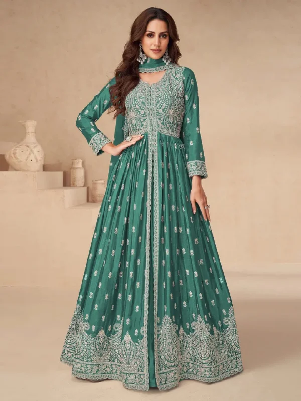 Chinnon Silk - Anarkali Dress Tunics Handmade artisanal
